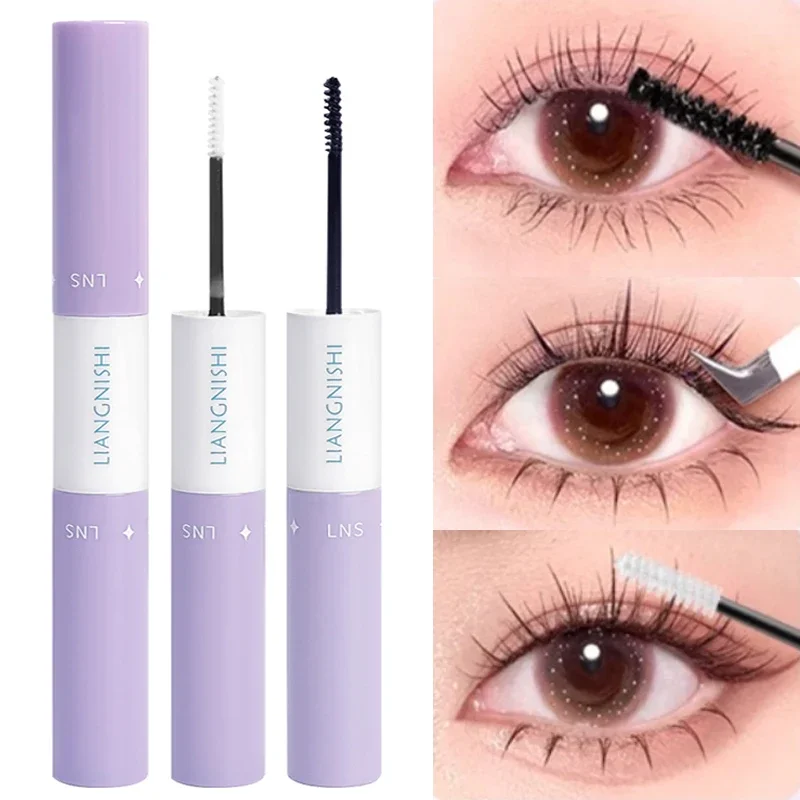 Doppia Testa Colla Per Ciglia Nera Mascara Lasting Bond Seal Ciglia Rivestimento Trasparente Impermeabile Tenuta Forte Trucco Impermeabile Ad Asciugat