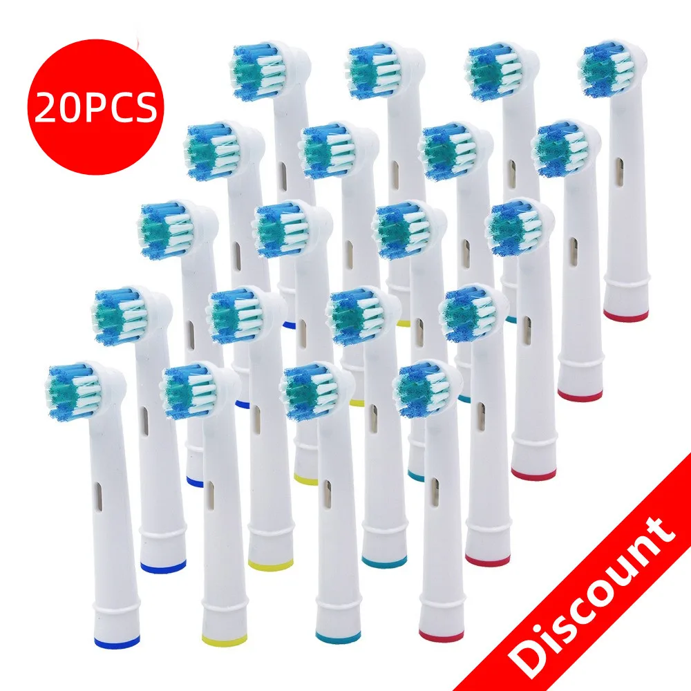 Per Oral B/B Raun / Smartseries/Trizone/Advance Power/Pro Health/Triumph/3D 20 Pezzi Testine Di Ricambio Spazzolino Elettrico
