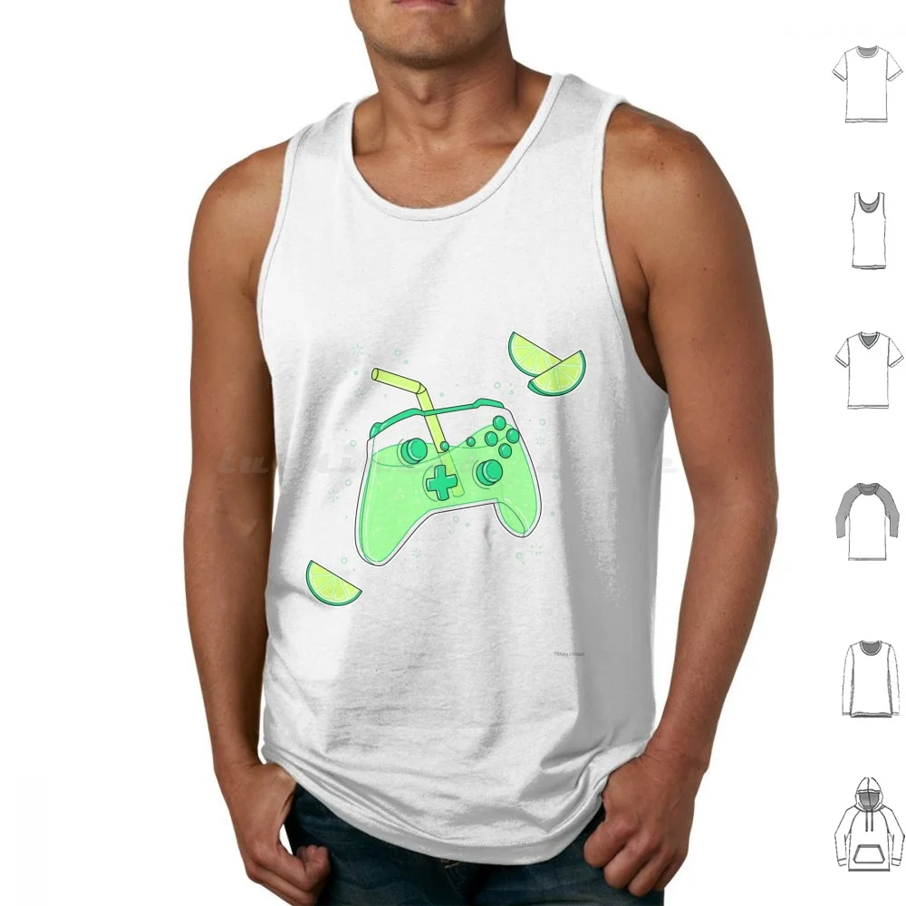 Gamer Fuel Controller Per Videogiochi Canotte Gilet Senza Maniche Mountain Dew Soda Pop Soda Pop Controller Videogioco Video