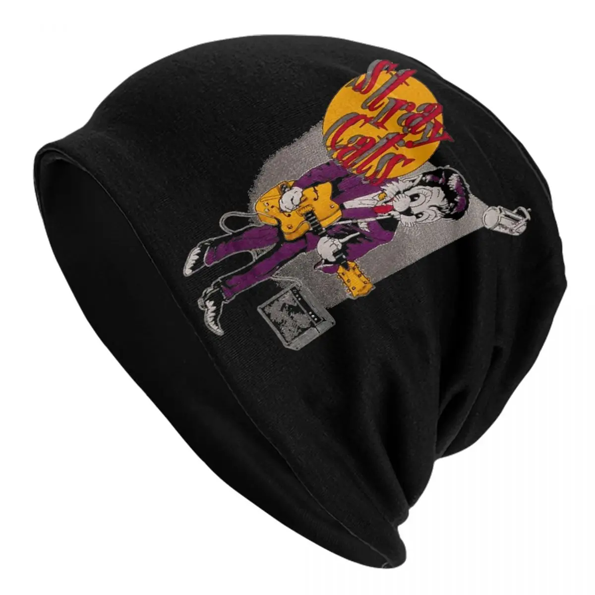 Rockabilly Stray Cats Band Punk Music Bonnet Hats Fashion Outdoor Stray Cats Skullies Berretti Cappello Caldo Berretti Elastici Termici
