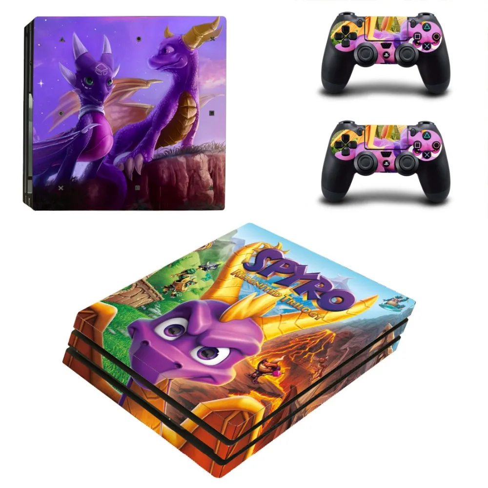 Spyro Ps4 Pro Skin Sticker Per Sony Playstation 4 Pro Console E Controller Per Dualshock 4 Ps4 Pro Stickers Decalcomania