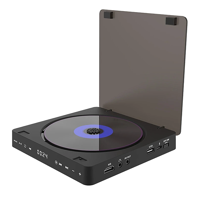 Lettore Dvd/Vcd Hd Lettore Video Portatile Lettore Multifunzione 1080P Mini Lettore Dvd Anti-Salto Con Telecomando
