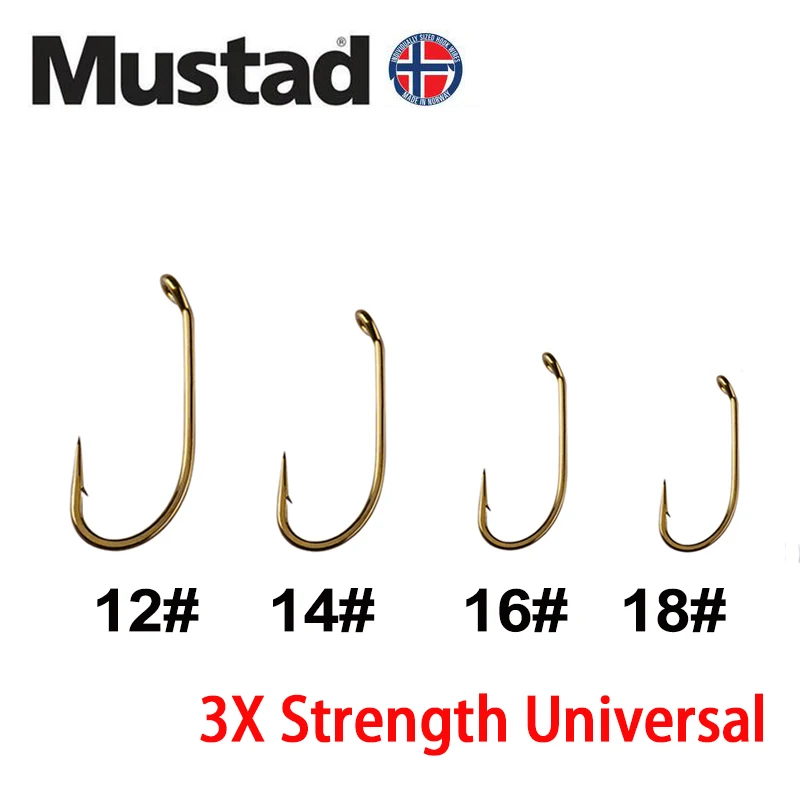 Mustad Brand 40Pcs Pack 3Xh Rinforzato Color Bronzo Wet Fly Hook 12 #14 #16 #18 # Pesca Alla Trota Wet & Nymph Fly Legatura Ganci Spinato