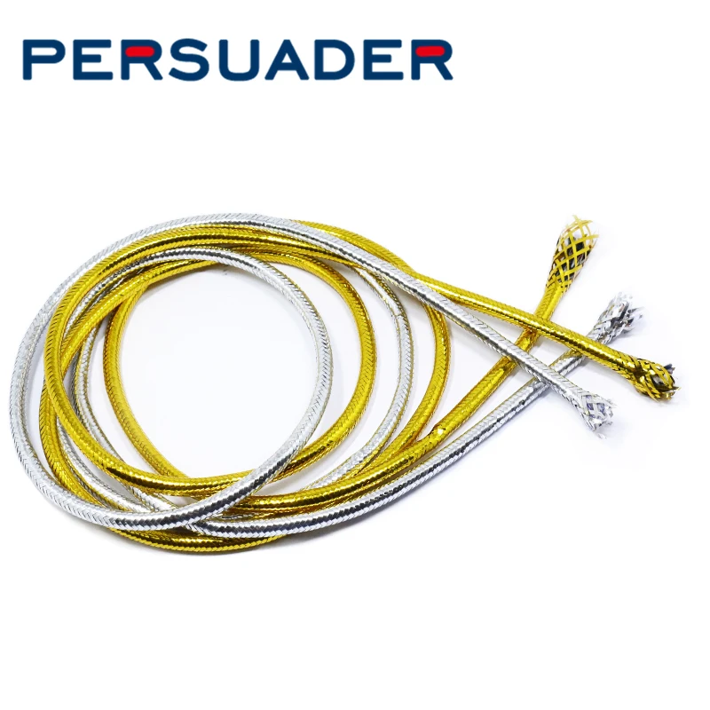 Nuovo 2 Metri Di Colore Oro E Argento Minnow Fly Mylar Tube Baitfish Metallico Riflettente Corpo Fly Legando Materiali Tubo Flashabou Intrecciato