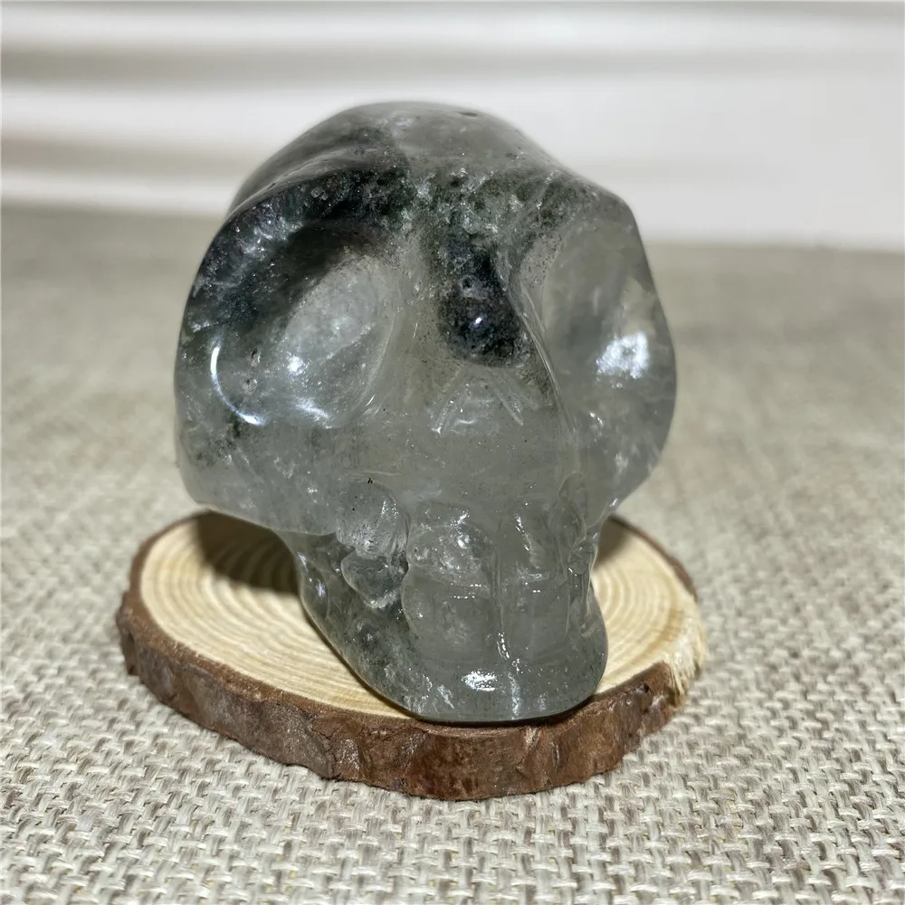 Natural Ghost Cranium Quartz Crystal Skull Home Decor Souvenir Fengshui Healing Gemstone Wicca Halloween Collection