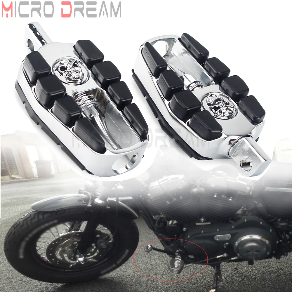 Moto Skull Eagle Pedane Poggiapiedi Zombie Pedane Pedale Per Harley Sportster Xl 883 1200 Softail Dyna Touring Road King