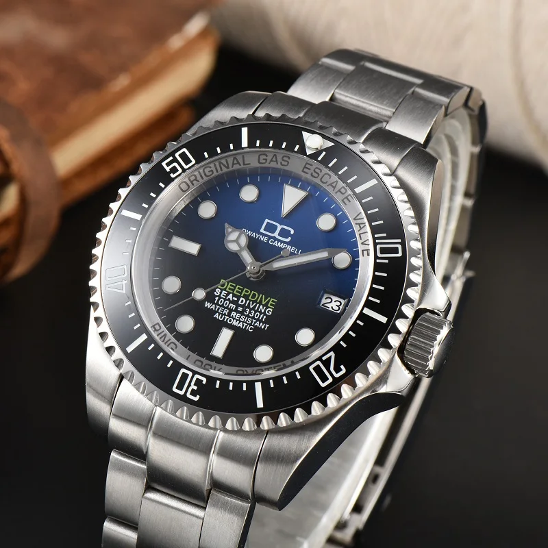Top Luxury Nh35 Orologio Da Nuoto Profondo Automatico Da Uomo Modificato Da Sea Watches Houser 44Mm Logo Personalizzato S Logo Fai Da Te Impermeabile