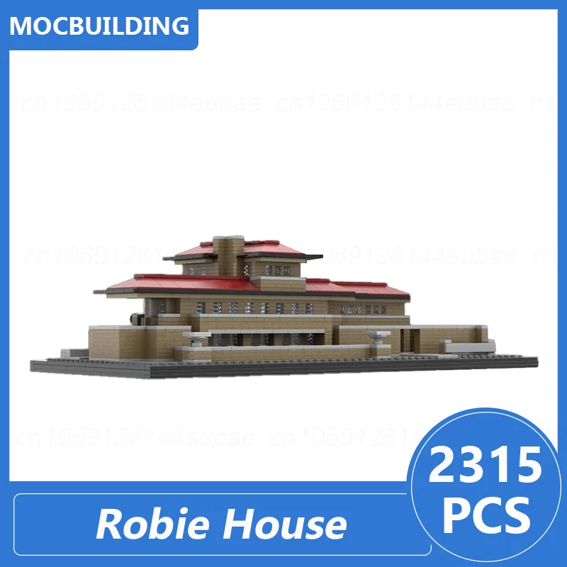 Robie House Raffinato E Colorato Moc Building Blocks Architettura Display Modello Fai Da Te Assemblare Mattoni Raccogliere Giocattoli Regali 2315 Pezz