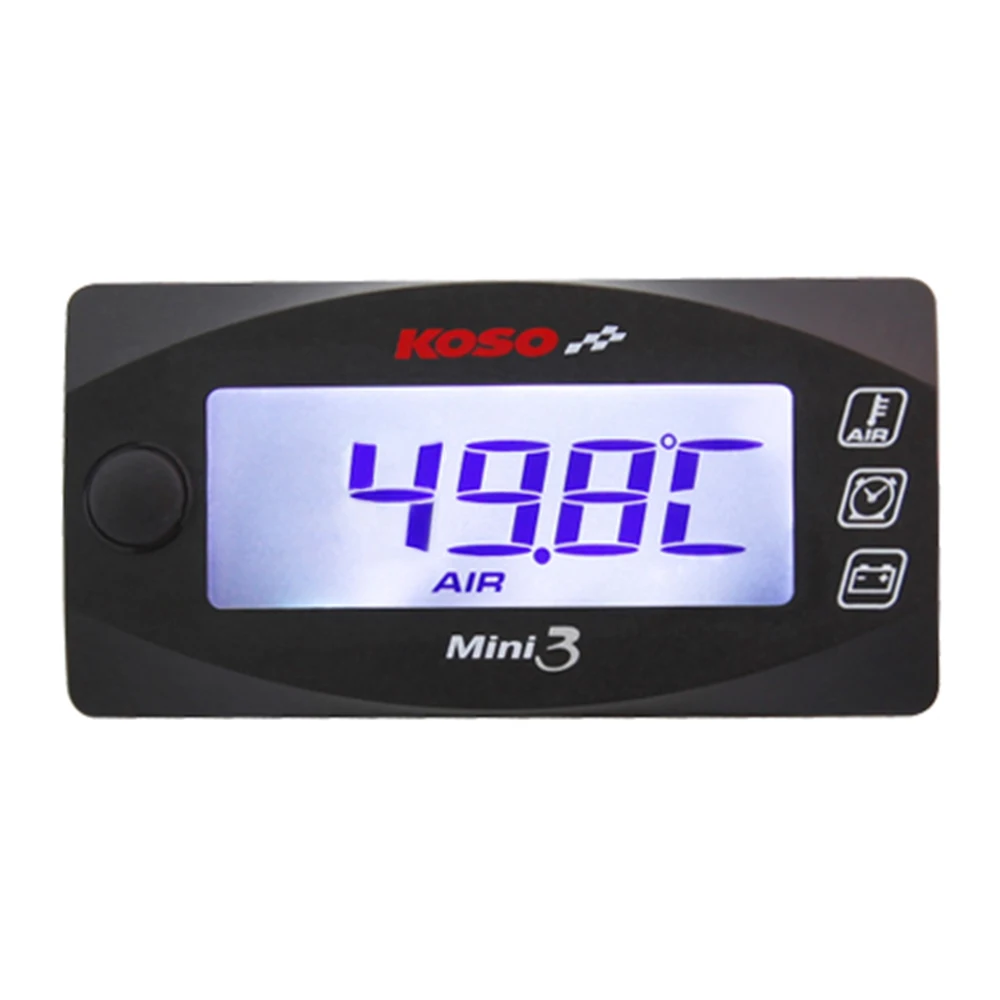 Smok Per Koso Universal Motorcycle Multi-Function Mini 3 Digital Air Temperature Termometro Time Voltmetro Contatore Dell'Acqua Gauge