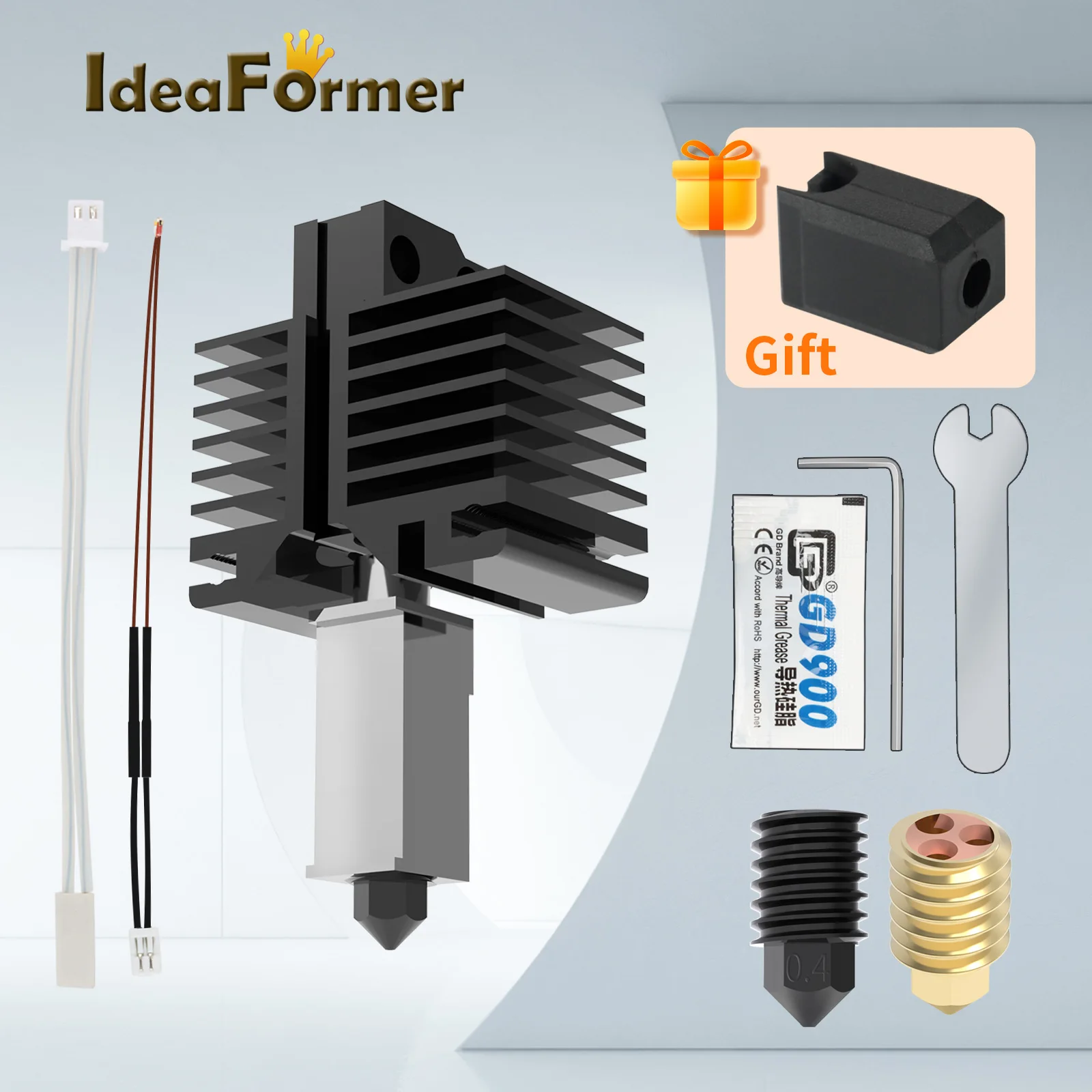 Per Bambu Lab Hotend Con Ugello In Acciaio Temprato Ugello Cht Accessori Per Stampante 3D Kit Hotend Per Bambu Lab X1 Carbon Combo P1P
