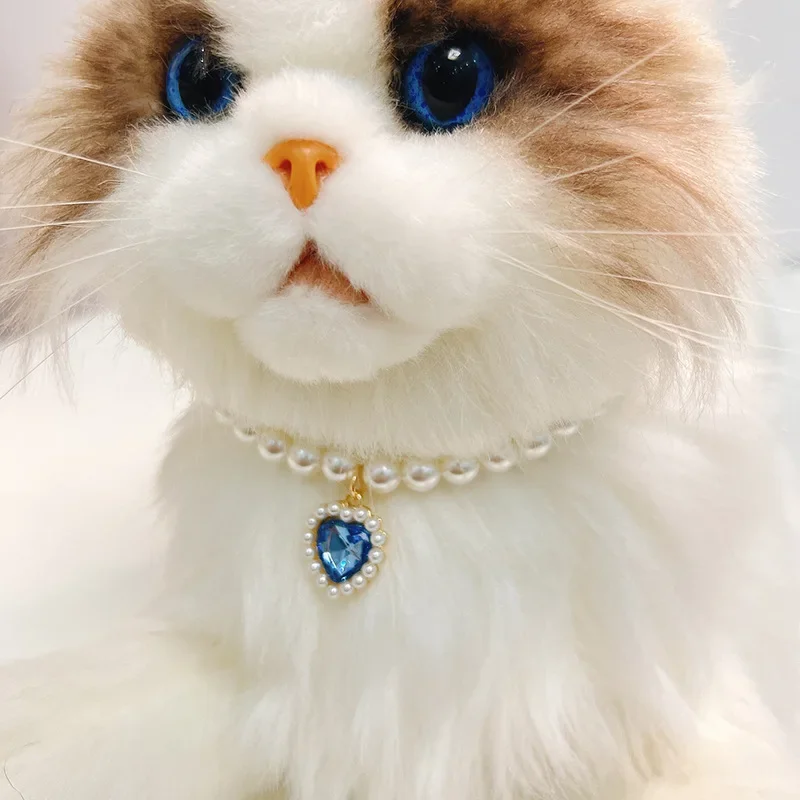 Collana Regolabile Di Perle Per Animali Domestici Accessori Per Gatti Gotas Animali Moda Strass Sphynx Collare Per Gatti Gattino Cane Collier Chat