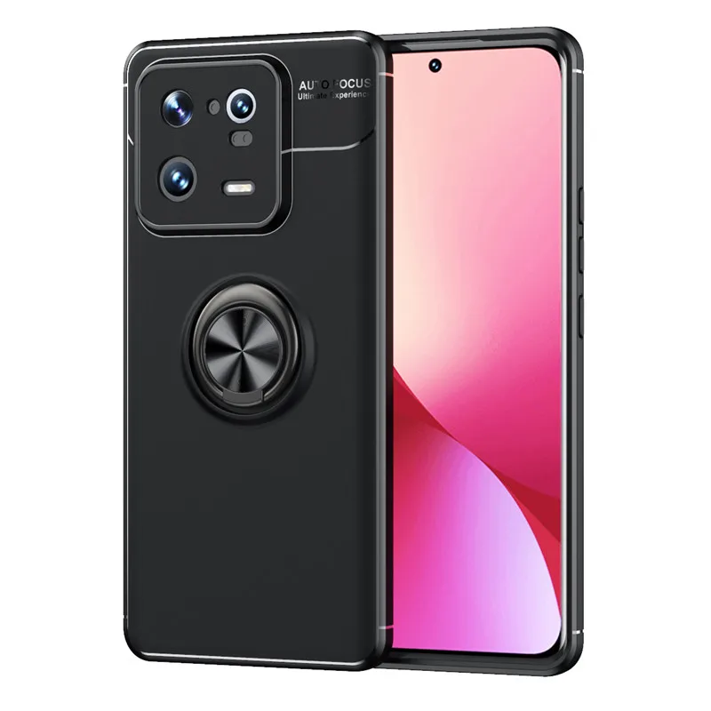 Per Xiaomi 13 Pro Case Xiaomi 13 Pro Cover 6.73 Pollici Silicone Metal Ring Stand Paraurti Antiurto Per Xiaomi 13 Pro 5G Fundas