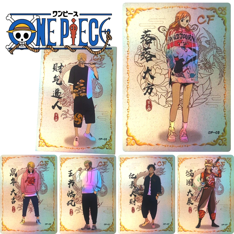 Laiqi One Piece Gf Card 1 ~ 9 Series Trafalgar D. Water Law Roronoa Zoro Rare Collection Card Christmas Birthday Gift Game Toys