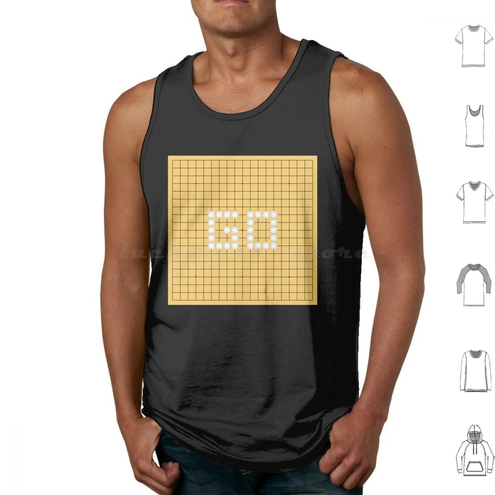 Go Board Game Goban ( White Stones ) | Go | Igo | Baduk | Weiqi Canotte Gilet Senza Maniche Go Board Game Humor Go Game Go