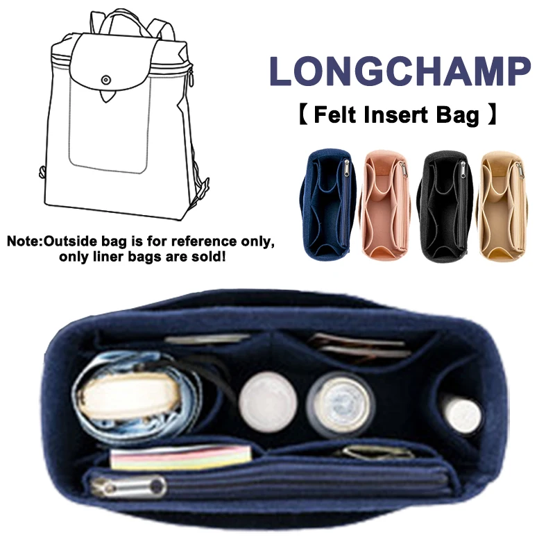 Evertoner Per Longchamp Le Pliage Zaino Feltro Panno Inserto Borsa Organizer Trucco Borsetta Organizer Borsa Interna Da Viaggio