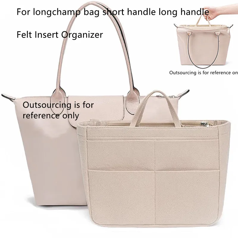 Per Longchamps Tote Per Le Pliage Filet Tote Donna Multifunzione Feltro Inserto Organizer Bag Trucco Borse Cosmetiche Stoccaggio Interno