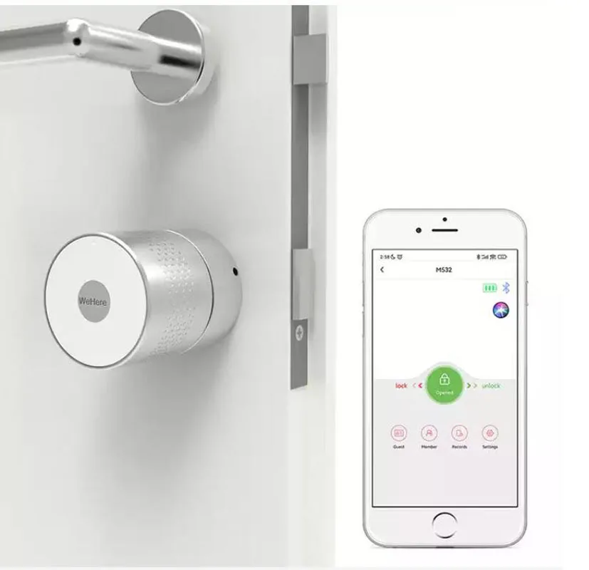 Nuovo Arrivo M532 Tuya App Nuki Style Not Cut Lock Cilindro Alexa O Google Home Fingerprint Smart Door Lock