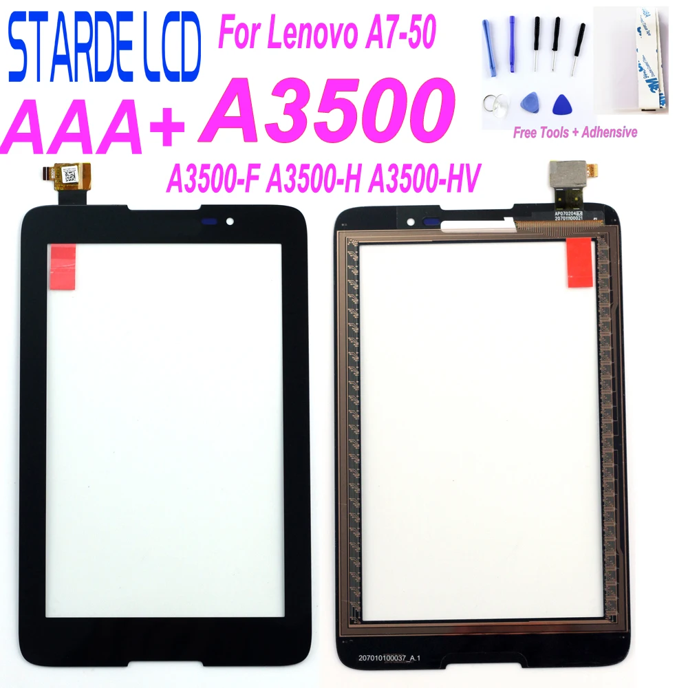Starde Nuovo Lcd Per Lenovo A7-50 A3500 A3500-F A3500-H A3500-Hv Sostituzione Touch Screen Digitizer Glass 7 Pollici Nero Con Strumenti