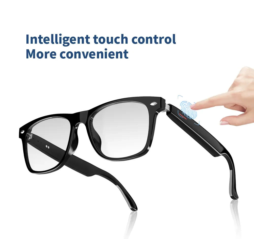 E13 Bluetooth Audio Smart Glasses Cornici Intercambiabili Altoparlanti Audio Surround Auricolari Microfoni Chiamate Controllo Vocale Per Android Ios
