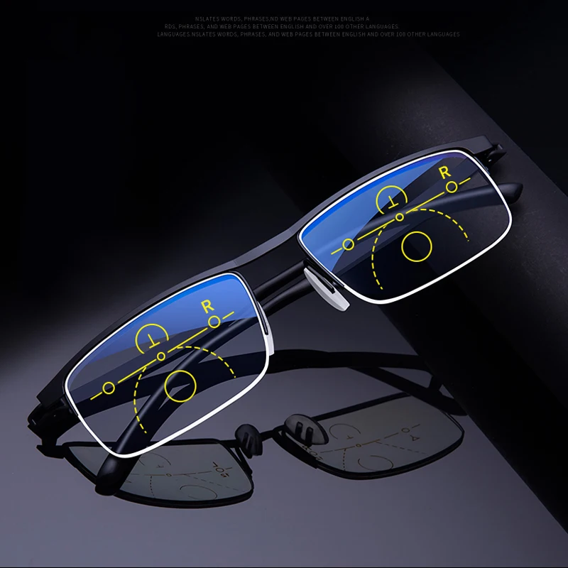 Smart Zoom Occhiali Da Lettura Occhiali Anti Raggi Blu Occhiali Da Lettura Progressivi Multi-Focus Per Uomo E Donna