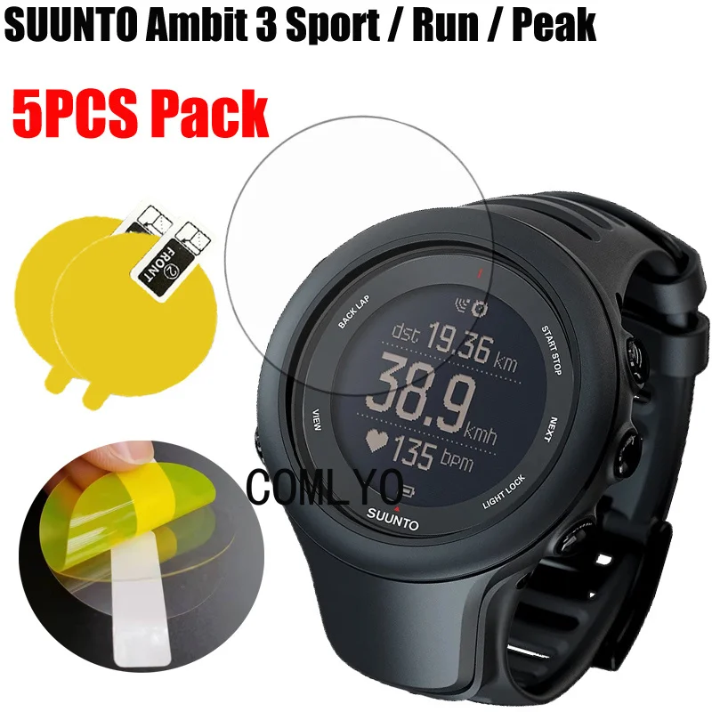5 Pz Per Suunto Ambit 3 Sport Run Peak Screen Protector Smart Watch Ultra Sottile Cover Hd Tpu Film