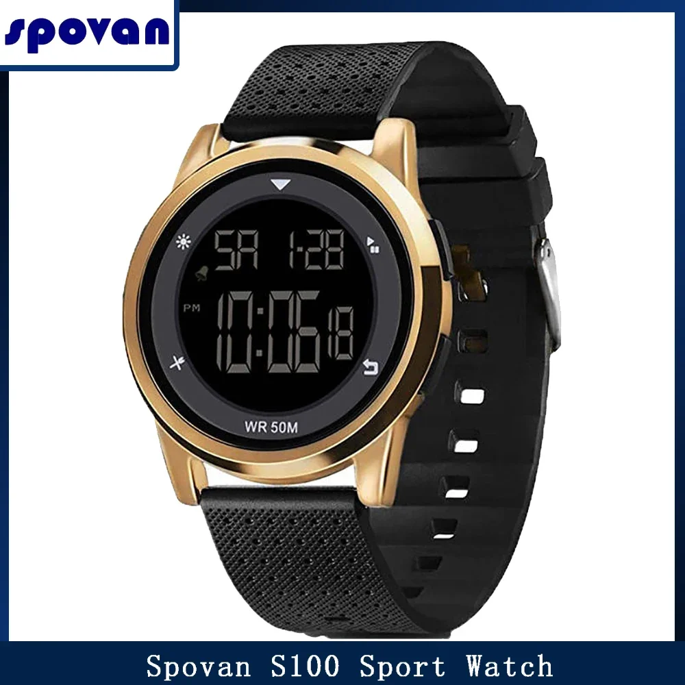 Spovan S100 Digital Sport Smart Watch Fashion 50M Smartwatch Impermeabile 8Mm Cronometro Di Allarme Ultra Sottile Reloj Per Uomo Donna