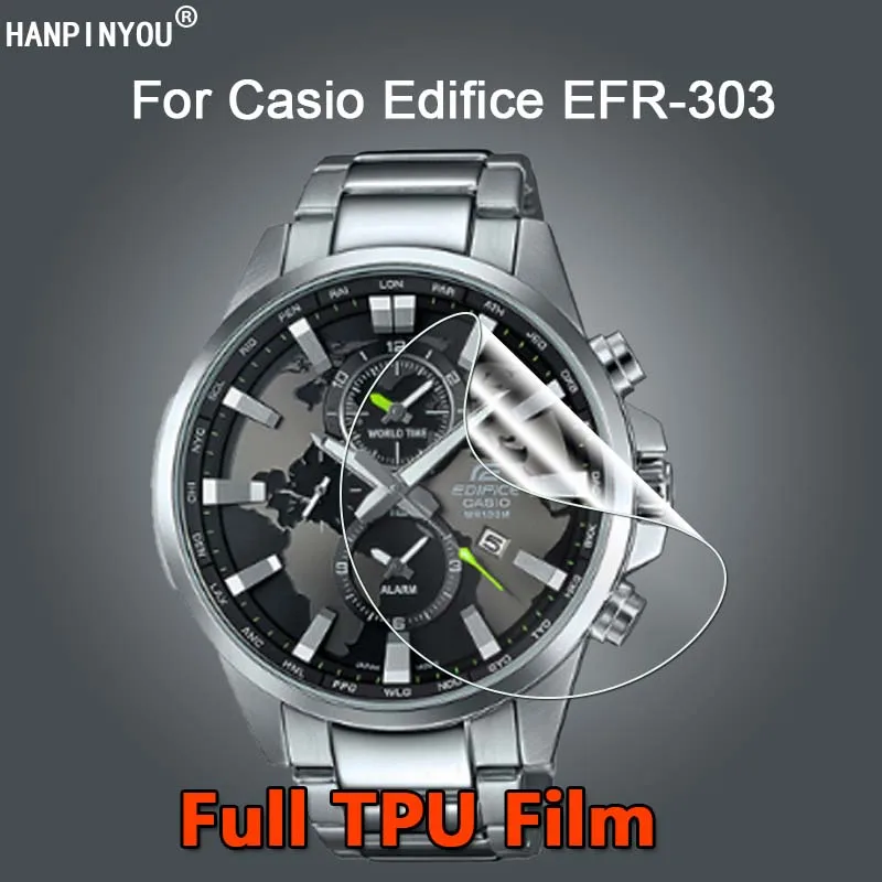 Per Casio Edificio Efr-303 Smart Watch Ultra Clear Slim Riparabile Soft Tpu Hydrogel Film Screen Protector-Non Vetro Temperato