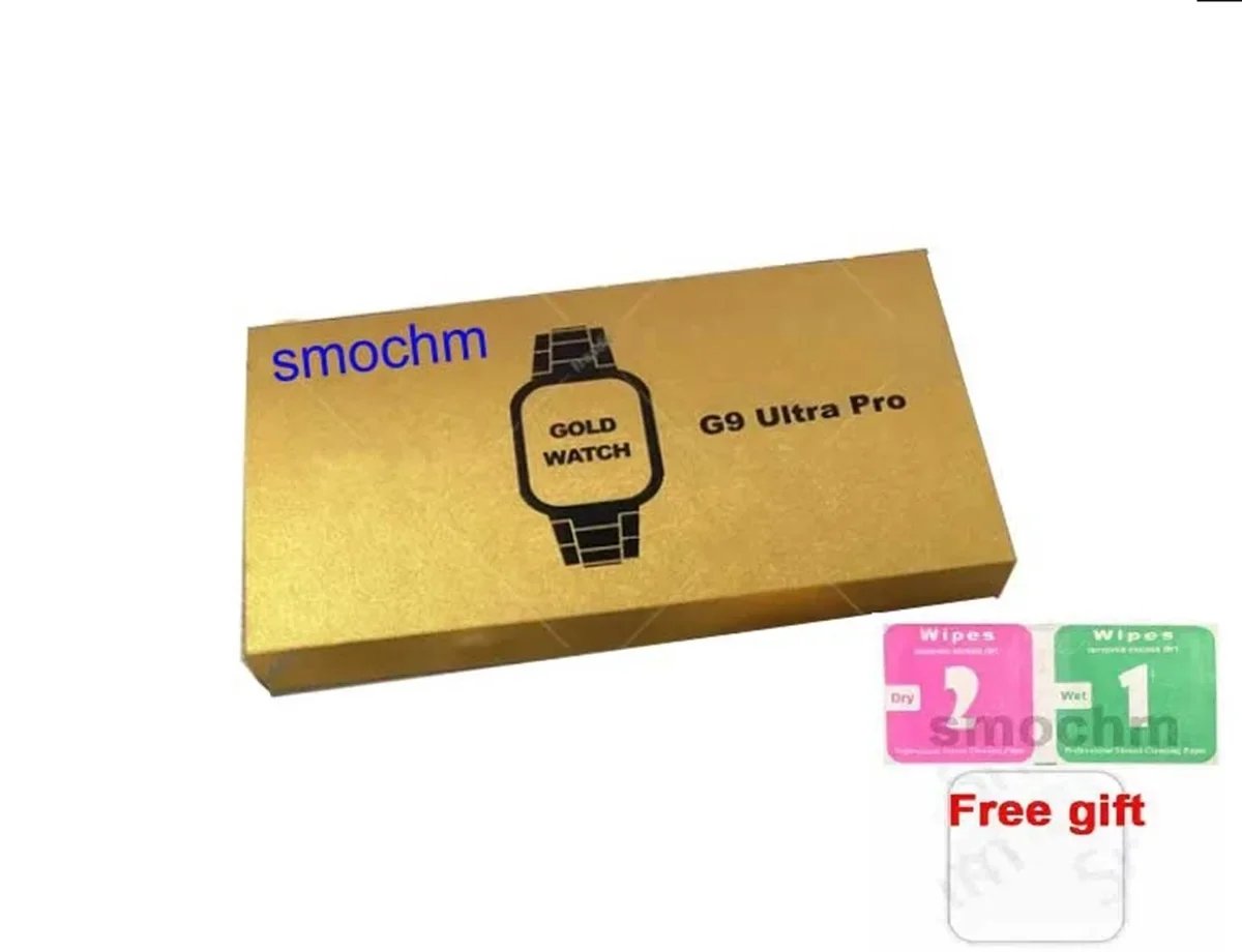 1/2 /3 /4/ 5 Pezzi/Lottp Smochm G9 Ultra Pro Gold 49Mm Bluetooth Call Wireless Charge 3 Cinturini Orologio Intelligente Da Uomo Per Iphone Android