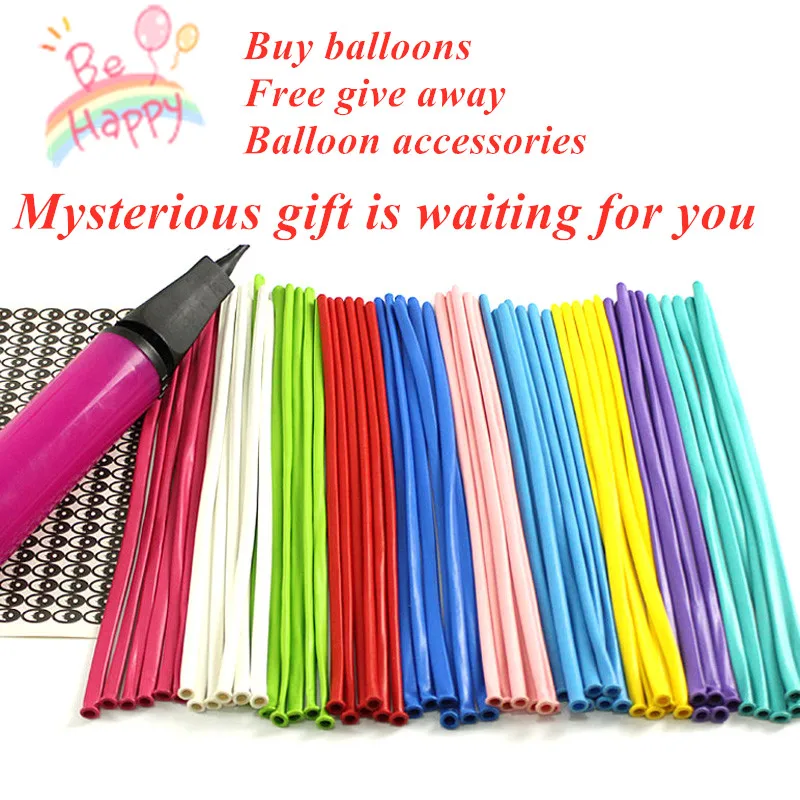 100Pcs /Bag Long Balloon Wholesale Thickened 1.8G Magic Balloon Fancy Toy For Children Variety Of Models 260 Latex Ballons