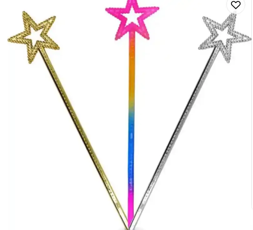 Principessa Stella Bacchetta Fata Angelo Bacchette Magiche Goody Bag Favore Di Partito Fancy Dress Up Costume Props Plastica Oro Argento