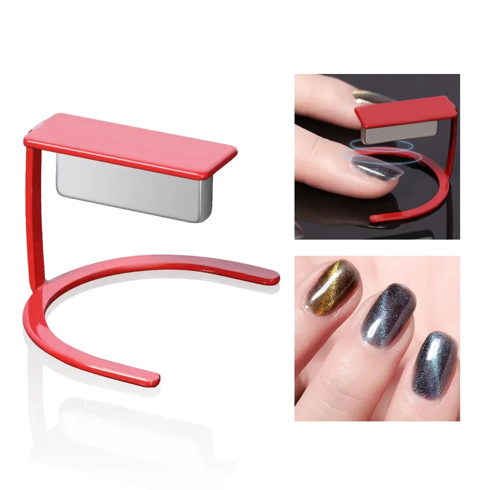 Nail Art 3 Colori Staffa Modello Cat Eye Magnet 3D Magic Cat Eye Glue Fancy Effect Magnet Strumento Magnetico Per Unghie Ad Angolo Staccabile