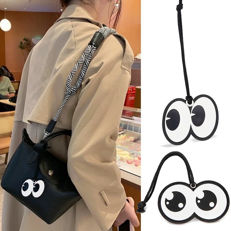 Cute Big Eye Small Bag Hangings Ciondolo In Pelle Microfibra Simpatico Mini Ciondolo Per Accessori Mini Borsa Longchamp