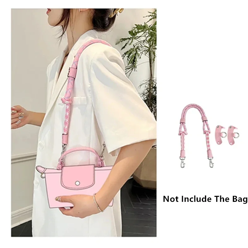 3 Pz/Set Nylon Rope Bag Strap Buckle Modifica Accessori Kit Per Longchamp Mini Bag Free Punching 78Cm/100Cm Tracolla