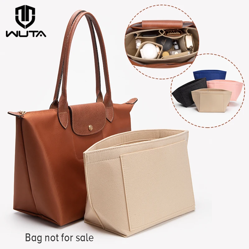 Wuta Feltro Organizzatore Del Sacchetto Per Longchamp S/M/L Tote Bag Borsa Dell'Organizzatore Inserto Borsa Di Stoccaggio Cosmetic Liner Bag Supporto 