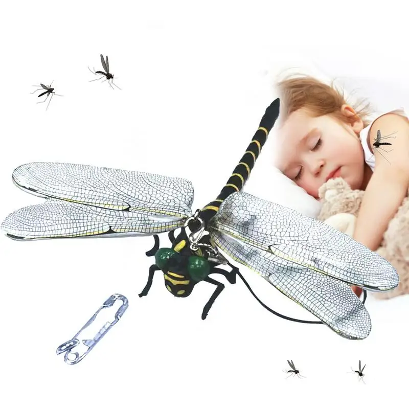 Fly Trap Attractant 12Cm Fly Control Device Dragonfly Fly Repeller Riutilizzabile Dragonfly Model Bird Scarer Professional Clip-On Fly