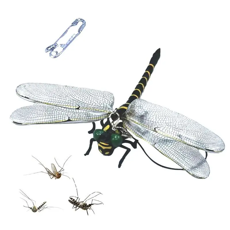 Fly Trap Attractant 12Cm Realistico Dragonfly Fly Fly Control Device Silent Fly Control Tools Multifunzionale Dragonfly Model Bird