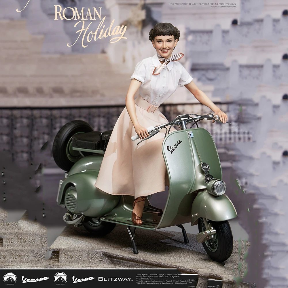 Blitzway Scala 1/4 Audrey Hepburn Princess Ann Con Vespa Scooter Figure Set Vacanze Romane-Princess Ann & 1951 Vespa 125