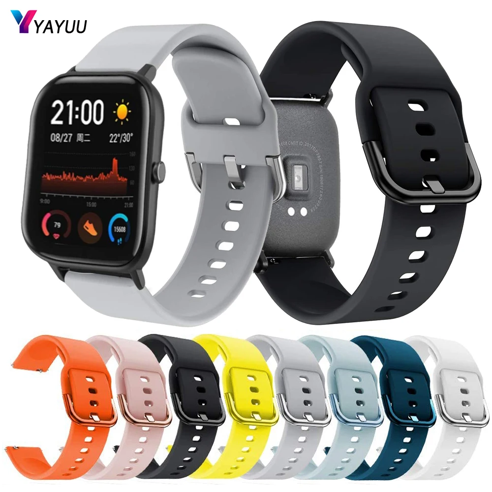 Cinturino Per Amazfit Gts 4/Gts 3, 20Mm Cinturino Di Ricambio In Silicone Morbido Per Amazfit Gts 3 Pro/Gts 2/Gts 2E/Gts 2 Mini/Galaxy Watch 4