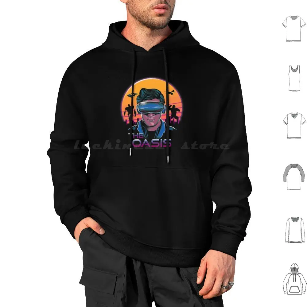Le Felpe Con Cappuccio Manica Lunga Gioco Di Gioco Retrò Videogioco 80S Rad Synthwave Ready Player One The Womens Kids Vintage Retro