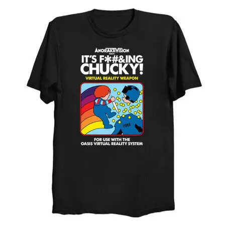 Ready Children'S Player One Chucky Children'S Play Arma Game Black T-Shirt S-5Xl