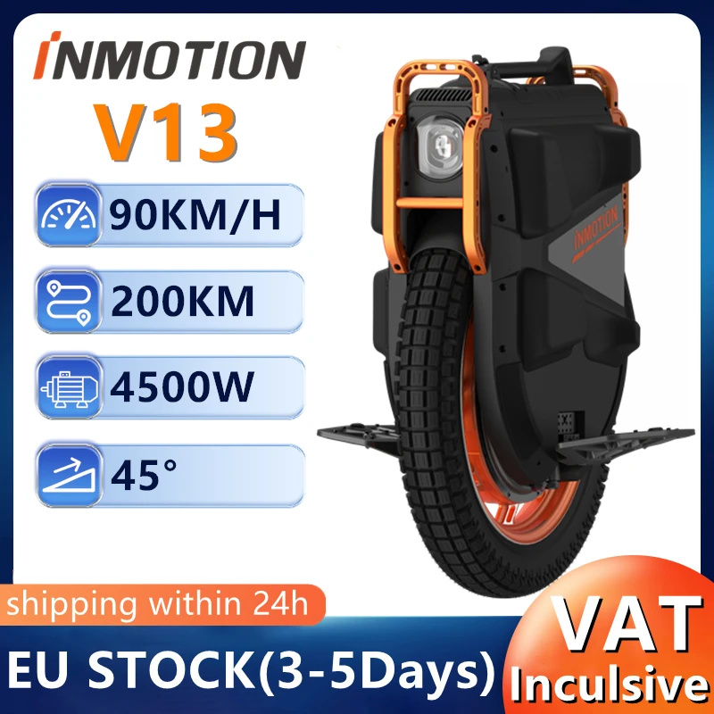 Pre-Vendita Inmotion V13 Monociclo Elettrico 4500W Motore 90 Km/H Velocità 150Km Gamma 126V 3024Wh Euc One Wheel Balance Smart Monocycle