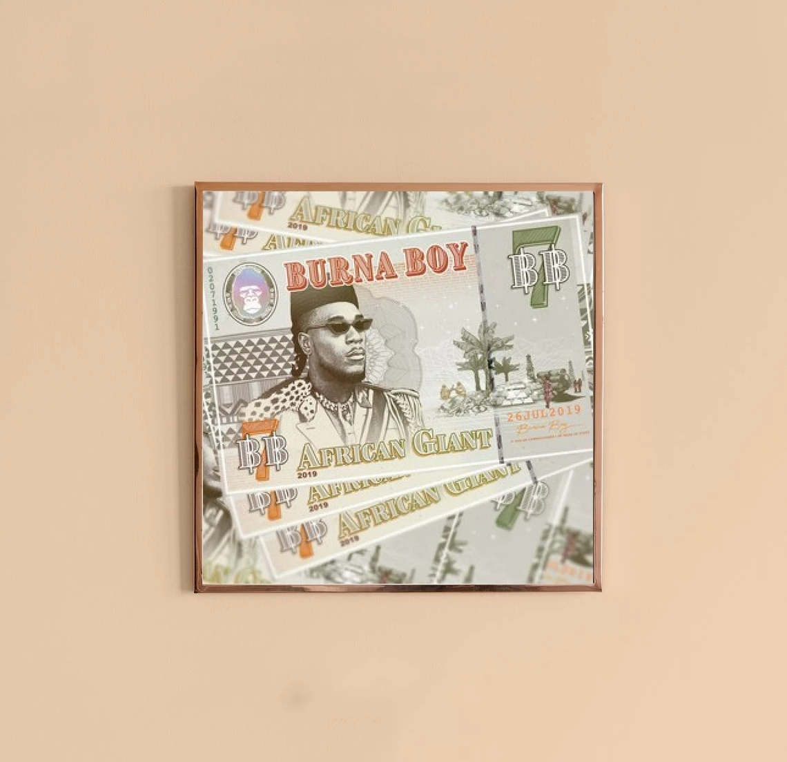 Burna Boy African Giant Music Album Cover Poster Canvas Print Rap Hip Hop Music Star Singer Wall Painting Decoration