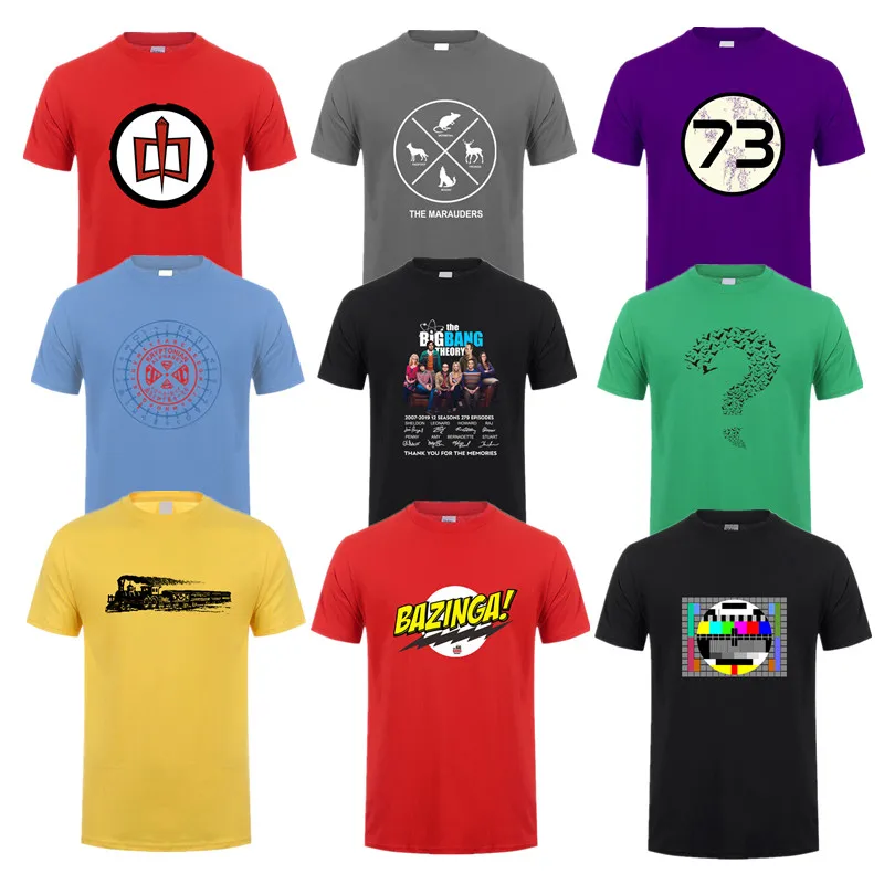 Moda New Sheldon Cooper Penny T-Shirt Da Uomo Estate Manica Corta The Big Bang Teoria T-Shirt Cotone Cooper Logo T-Shirt Da Uomo Top