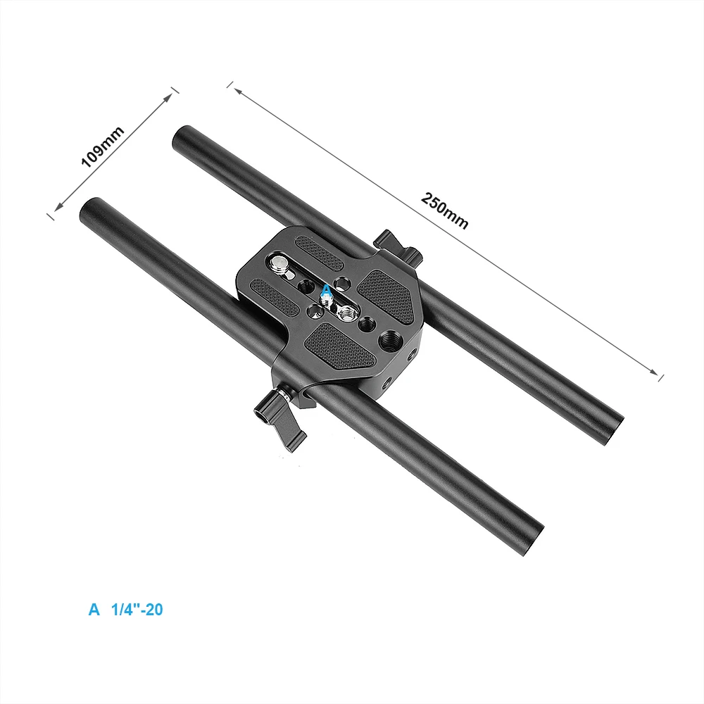 Piastra Base Universale Per Fotocamera Szrig Con Doppio Morsetto Per Asta Da 15Mm Per Sony Fs7 Serie Sony A7 Canon C100 C300 C500 Panasonic Gh5