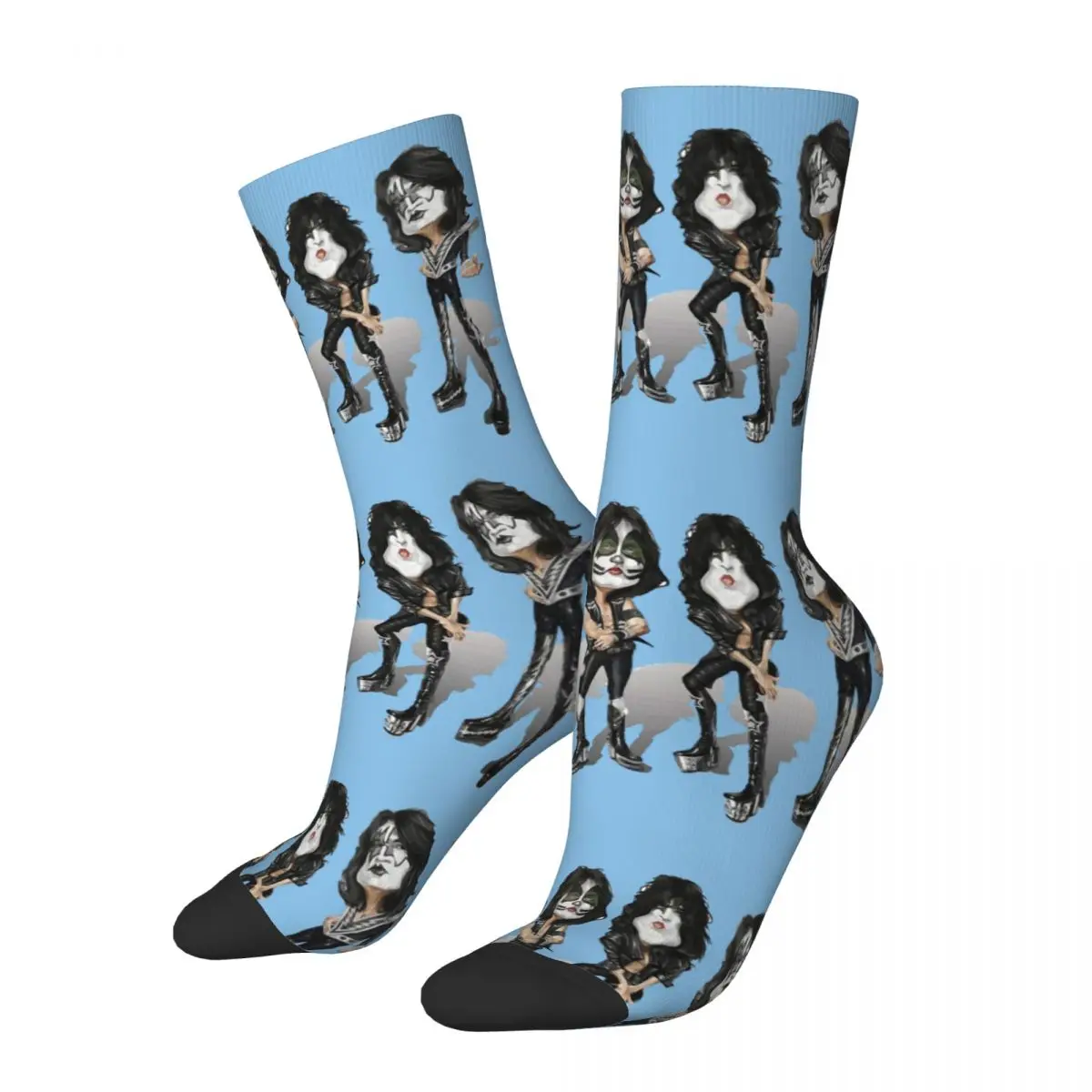 Happy Funny Calzini A Compressione Da Uomo The Band Smorfia Retro Harajuku Guns N' Roses Rock Music Guitarist The Batterista Crew Sock