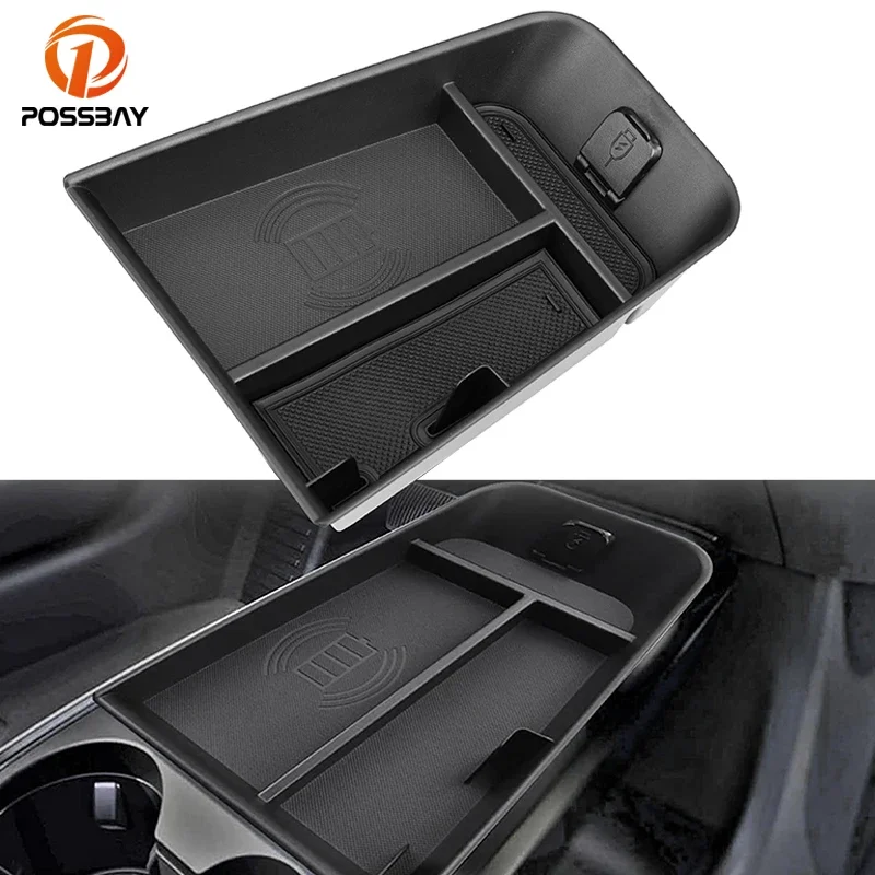 Car Central Center Console Organizer Parts Bracciolo Portaoggetti Piastra Accessori Interni Per Ford Mustang Mach-E 2021 2022