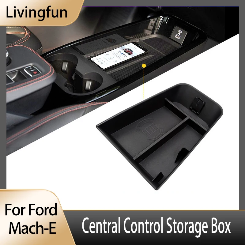 Livingfun Per Ford Electric Horse Mustang Mach-E Central Control Storage Box Storage And Decoration Storage Box Modifica Auto