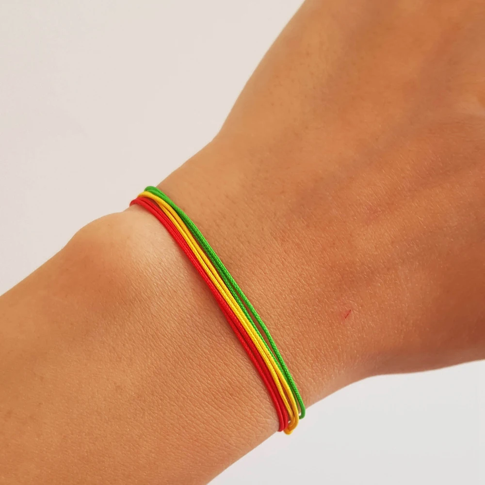 Rasta String Bracciale Set Hippy Thread Bracciale Rastafarian Gift String Boho String Jewelry Surfer Men Bracciale Reggae Men Gifts