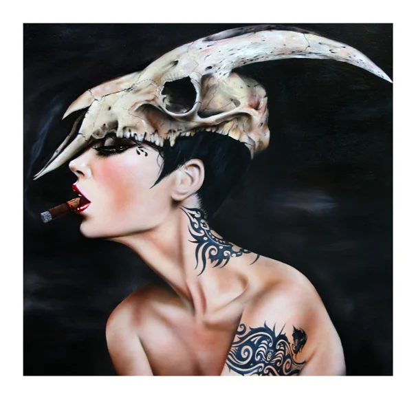Alta Qualità Pittura A Olio Su Tela Riproduzioni Devil In Me Da Brian M. Viveros Pittura Dipinta A Mano