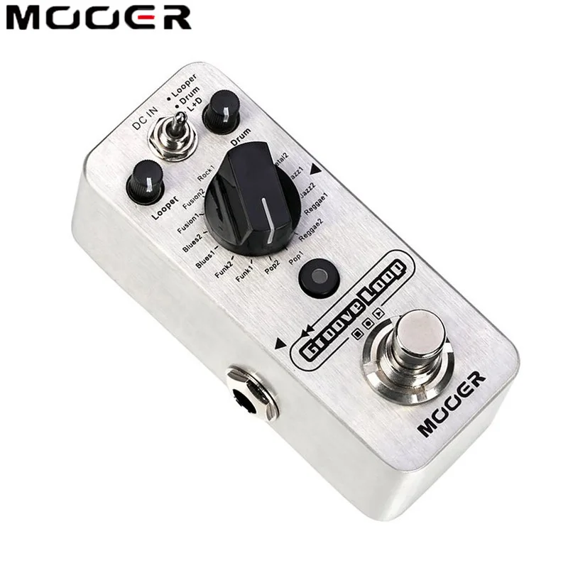 Mooer Groove Loop Effector Loop Pedal Musical Kit Box Loop Station Music Pedal For Footswitch 20 Min Recording Phrase Drum